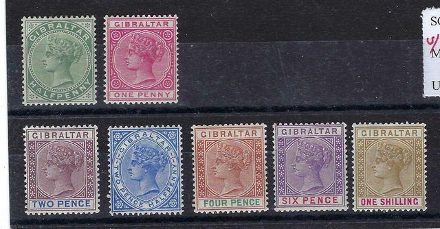 Image of Gibraltar SG 39/45 UMM British Commonwealth Stamp